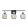 Innovations Lighting Belfast 3 Light 26" Wide Bathroom Vanity Light Black Antique Brass / Clear Crackle