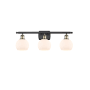 Innovations Lighting Athens 3 Light 26" Wide Vanity Light with Shade Black Antique Brass / Matte White
