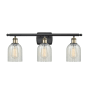 Innovations Lighting Caledonia 3 Light 26" Wide Bathroom Vanity Light Black Antique Brass / Mouchette