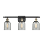 Innovations Lighting Caledonia 3 Light 26" Wide Bathroom Vanity Light Black Antique Brass / Charcoal