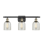 Innovations Lighting Caledonia 3 Light 26" Wide Bathroom Vanity Light Black Antique Brass / Mica