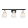 Innovations Lighting Brookfield 3 Light 26" Wide Bathroom Vanity Light Black Antique Brass / White