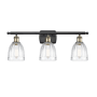 Innovations Lighting Brookfield 3 Light 26" Wide Bathroom Vanity Light Black Antique Brass / Clear