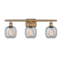 Innovations Lighting Belfast 3 Light 26" Wide Bathroom Vanity Light Brushed Brass / Seedy