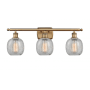 Innovations Lighting Belfast 3 Light 26" Wide Bathroom Vanity Light Brushed Brass / Clear Crackle