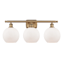 Innovations Lighting Athens 3 Light 26" Wide Vanity Light Brushed Brass / Matte White