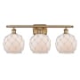 Innovations Lighting Farmhouse Rope 3 Light 26" Wide Bathroom Vanity Light Brushed Brass / White
