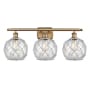 Innovations Lighting Farmhouse Rope 3 Light 26" Wide Bathroom Vanity Light Brushed Brass / Clear / White