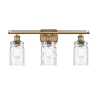Innovations Lighting Candor 3 Light 26" Wide Bathroom Vanity Light Brushed Brass / Clear Waterglass