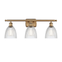Innovations Lighting Castile 3 Light 26" Wide Bathroom Vanity Light Brushed Brass / Clear