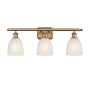 Innovations Lighting Brookfield 3 Light 26" Wide Bathroom Vanity Light Brushed Brass / White