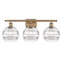 Innovations Lighting Rochester 3 Light 28" Wide Vanity Light Brushed Brass / Clear