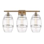 Innovations Lighting Vaz 3 Light 28" Wide Vanity Light Brushed Brass / Clear