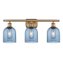 Innovations Lighting Bella 3 Light 26" Wide Vanity Light Brushed Brass / Princess Blue