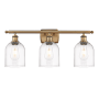 Innovations Lighting Bella 3 Light 26" Wide Vanity Light Brushed Brass / Clear