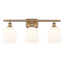 Innovations Lighting Bella 3 Light 26" Wide Vanity Light Brushed Brass / Glossy White
