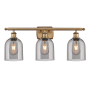 Innovations Lighting Bella 3 Light 26" Wide Vanity Light Brushed Brass / Light Smoke
