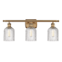 Innovations Lighting Bridal Veil 3 Light 25" Wide Vanity Light Brushed Brass / Clear