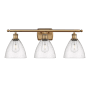 Innovations Lighting Bristol 3 Light 28" Wide Vanity Light Brushed Brass / Seedy