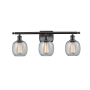Innovations Lighting Belfast 3 Light 26" Wide Bathroom Vanity Light Matte Black / Seedy