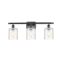 Innovations Lighting Cobbleskill 3 Light 26" Wide Vanity Light Matte Black / Deco Swirl