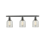 Innovations Lighting Caledonia 3 Light 26" Wide Bathroom Vanity Light Matte Black / Mica