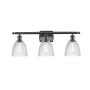 Innovations Lighting Castile 3 Light 26" Wide Bathroom Vanity Light Matte Black / Clear