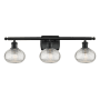 Innovations Lighting Ithaca 3 Light 26" Wide Vanity Light Matte Black / Clear Ithaca