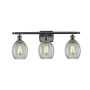 Innovations Lighting Eaton 3 Light 26" Wide Bathroom Vanity Light Matte Black / Clear