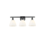 Innovations Lighting Bristol 3 Light 28" Wide Vanity Light Matte Black / Matte White
