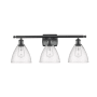 Innovations Lighting Bristol 3 Light 28" Wide Vanity Light Matte Black / Seedy
