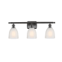 Innovations Lighting Brookfield 3 Light 26" Wide Bathroom Vanity Light Oil Rubbed Bronze / White