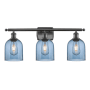 Innovations Lighting Bella 3 Light 26" Wide Vanity Light Oil Rubbed Bronze / Princess Blue