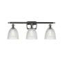Innovations Lighting Castile 3 Light 26" Wide Bathroom Vanity Light Polished Chrome / Clear