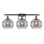 Innovations Lighting Rochester 3 Light 28" Wide Vanity Light Polished Chrome / Light Smoke