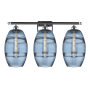 Innovations Lighting Vaz 3 Light 28" Wide Vanity Light Polished Chrome / Princess Blue