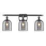 Innovations Lighting Bella 3 Light 26" Wide Vanity Light Polished Chrome / Light Smoke