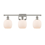Innovations Lighting Belfast 3 Light 26" Wide Bathroom Vanity Light Polished Nickel / Matte White