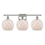 Innovations Lighting Farmhouse Rope 3 Light 26" Wide Bathroom Vanity Light Polished Nickel / White