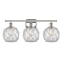 Innovations Lighting Farmhouse Rope 3 Light 26" Wide Bathroom Vanity Light Polished Nickel / Clear / White