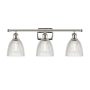 Innovations Lighting Castile 3 Light 26" Wide Bathroom Vanity Light Polished Nickel / Clear