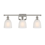 Innovations Lighting Brookfield 3 Light 26" Wide Bathroom Vanity Light Polished Nickel / White