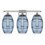 Innovations Lighting Vaz 3 Light 28" Wide Vanity Light Polished Nickel / Princess Blue