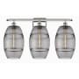 Innovations Lighting Vaz 3 Light 28" Wide Vanity Light Polished Nickel / Light Smoke