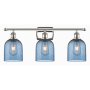 Innovations Lighting Bella 3 Light 26" Wide Vanity Light Polished Nickel / Princess Blue