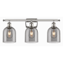 Innovations Lighting Bella 3 Light 26" Wide Vanity Light Polished Nickel / Light Smoke