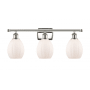 Innovations Lighting Eaton 3 Light 26" Wide Bathroom Vanity Light Polished Nickel / Matte White
