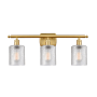 Innovations Lighting Cobbleskill 3 Light 26" Wide Vanity Light Clear / Satin Gold