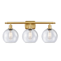 Innovations Lighting Athens 3 Light 26" Wide Vanity Light Satin Gold / Seedy