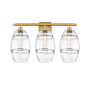 Innovations Lighting Vaz 3 Light 28" Wide Vanity Light Satin Gold / Clear